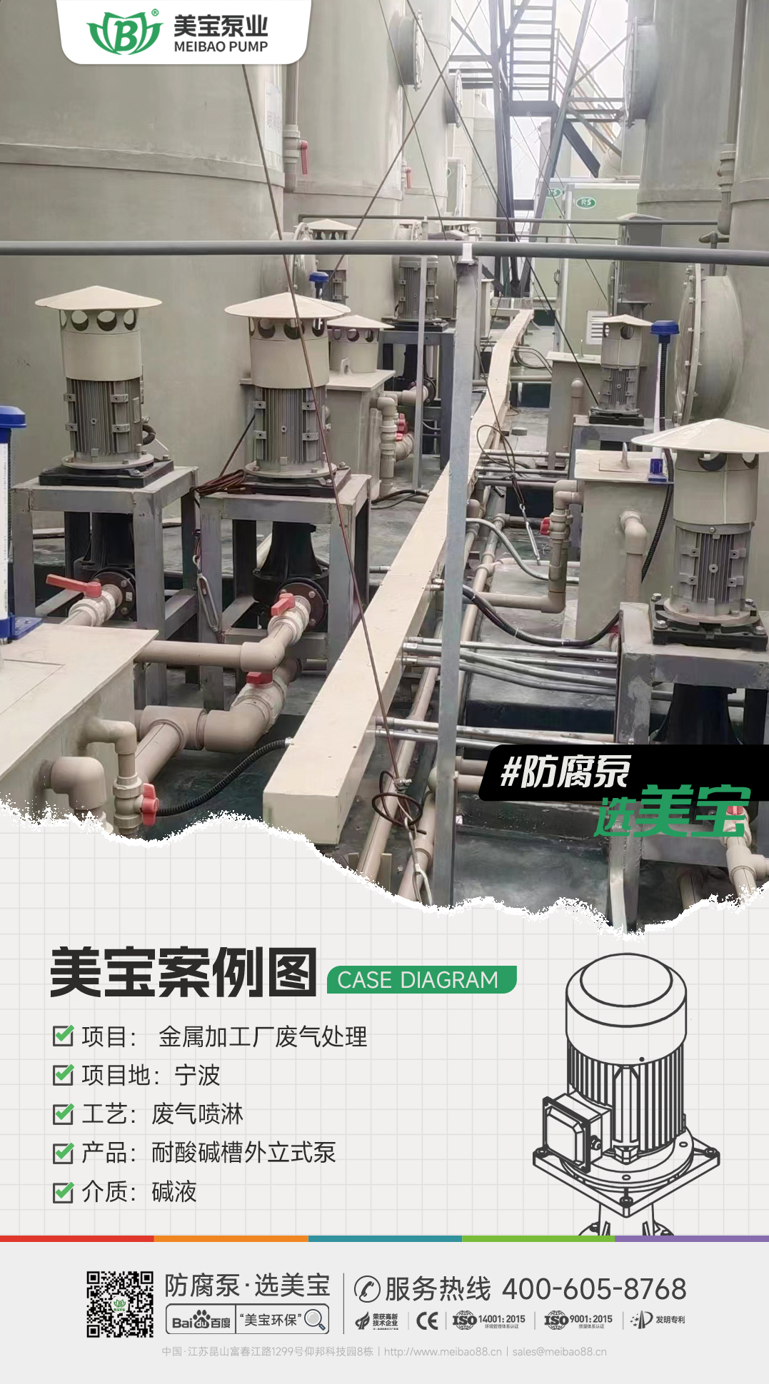 金屬加工廠廢氣堿液噴淋用什么泵？